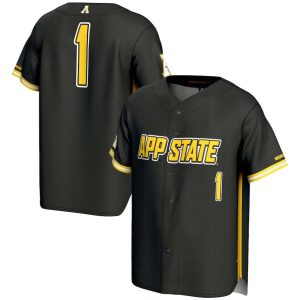 1AppalachianStateMountaineersGameDayGreatsLightweightBaseballFashionJersey-Black