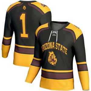 1ArizonaStateSunDevilsGameDayGreatsIceHockeyFashionJersey-Black-1