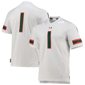 1MiamiHurricanesadidasTeamPremierFootballJersey-White