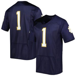 1NotreDameFightingIrishUnderArmourTeamWordmarkReplicaFootballJersey-Navy-1