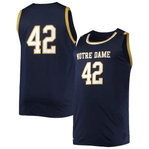 42NotreDameFightingIrishUnderArmourReplicaBasketballJersey-Navy