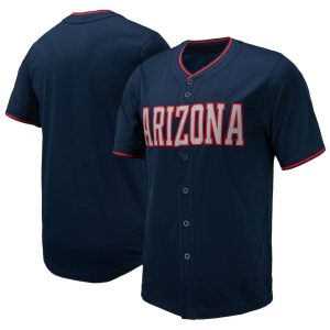 ArizonaWildcatsReplicaFull-ButtonBaseballJersey-Navy-1