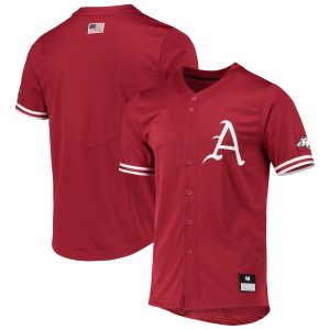 ArkansasRazorbacksNikeReplicaBaseballJersey-Cardinal