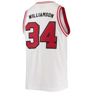 CorlissWilliamsonArkansasRazorbacksOriginalRetroBrandAlumniCommemorativeClassicBasketballJersey-White