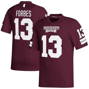 EmmanuelForbesMississippiStateBulldogsadidasNILReplicaFootballJersey-Maroon