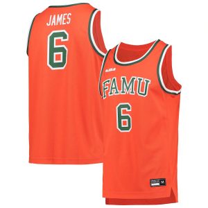 FloridaA_MRattlersNikexLeBronJamesReplicaBasketballJersey-Orange