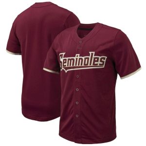 FloridaStateSeminolesReplicaFull-ButtonBaseballJersey-Garnet