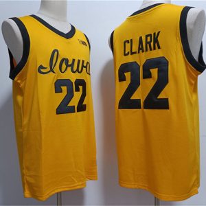 I.Hawkeyes_22CaitlinClarkYellowStitchedJersey