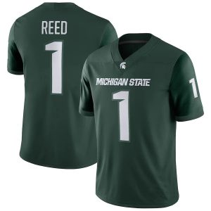 JaydenReedMichiganStateSpartansNikeNILReplicaFootballJersey-Green