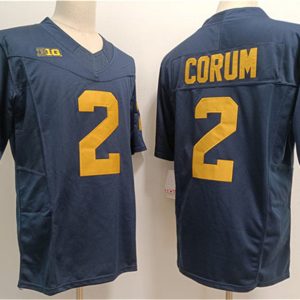 M.Wolverines_2BlakeCorumNavyStitchedJersey