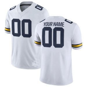 MichiganWolverinesJordanBrandCustomGameJersey-White