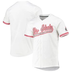 OhioStateBuckeyesNikeReplicaBaseballJersey-White