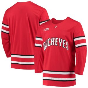 OhioStateBuckeyesNikeReplicaTeamHockeyJersey-Scarlet-1