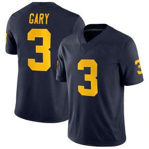 RashanGaryMichiganWolverinesJordanBrandGameJersey-Navy