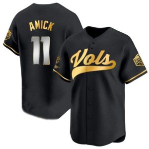 TennesseeVolunteers_11BillyAmickBlackGold2024ChampionsVaporLimitedStitchedJersey