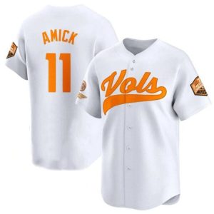 TennesseeVolunteers_11BillyAmickWhite2024ChampionsVaporLimitedStitchedJersey