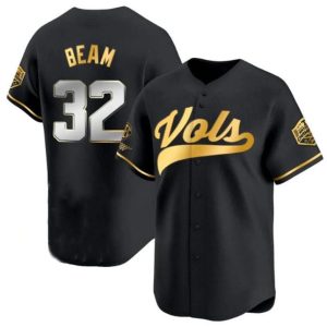 TennesseeVolunteers_32DrewBeamBlackGold2024ChampionsVaporLimitedStitchedJersey