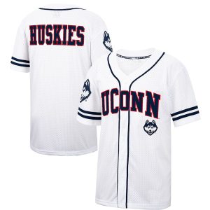 UConnHuskiesColosseumFreeSpiritedBaseballJersey-WhiteNavy